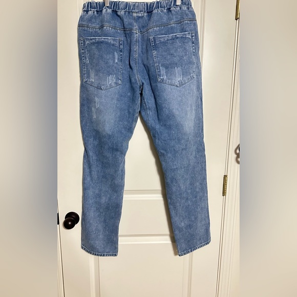 Wide Leg Jeans sz 2XL elastic waist pull on plus size - Picture 4 of 11